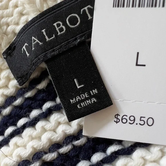 TALBOTS Knit Stripes Sweater NWT - Picture 7 of 8